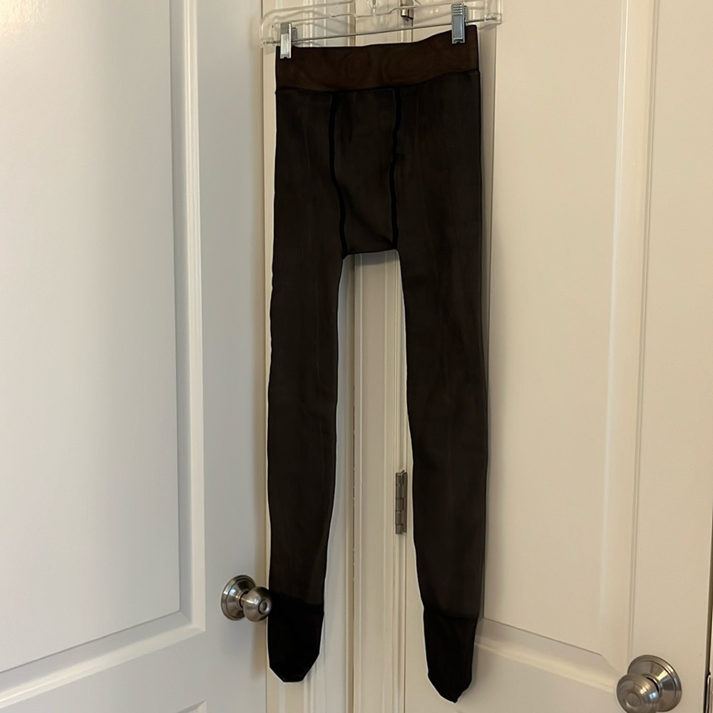 Fleece lined sheer tights